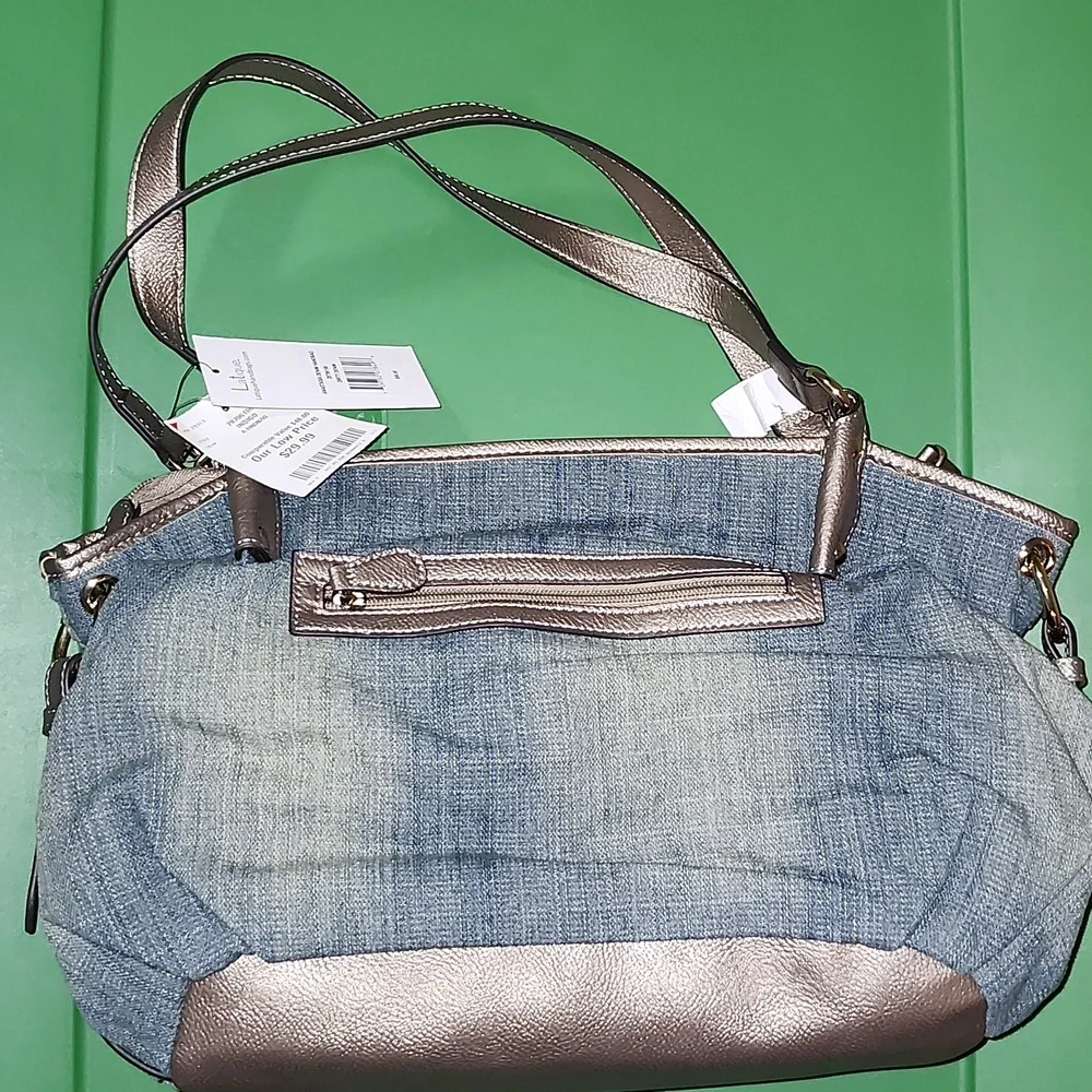 Latique Jewel Denim Purse NWT NBU - Picture 3 of 5